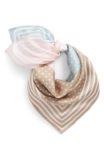 Women's Echo Dotty Silk Square Scarf, Size - Beige