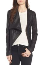 Women's Lamarque Cascade Leather Jacket - Black