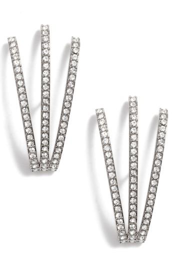 Women's Nadri Three-row Crystal Ear Cuffs
