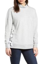 Women's Gibson Side Tie High Neck Sweatshirt - Grey