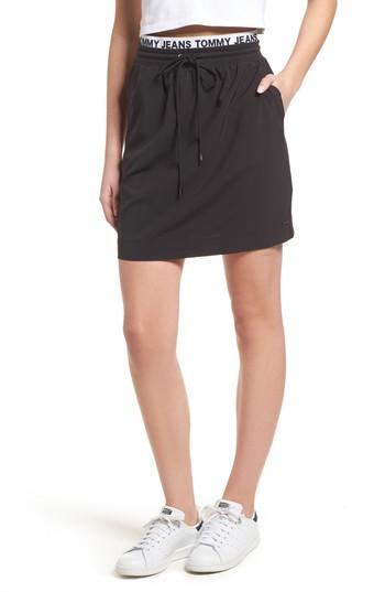 Women's Tommy Jeans Logo Waistband Skirt - Black