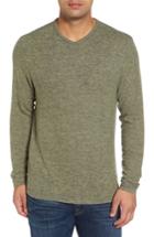 Men's Tommy Bahama 'leeward' V-neck Long Sleeve T-shirt, Size - Green