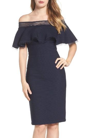 Women's Tadashi Shoji Jersey Sheath Dress - Blue