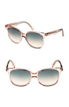 Women's Celine 57mm Square Sunglasses - Baby Pink/ Turquoise