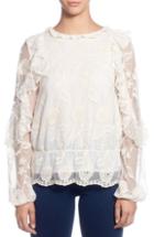 Women's Catherine Catherine Malandrino Embroidered Chambray Top