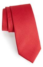 Men's Calibrate Ballard Solid Silk Tie, Size - Red