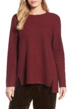 Women's Eileen Fisher Boiled Merino Wool Top, Size - Burgundy