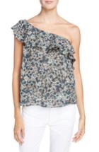 Women's Isabel Marant Etoile Thom Ruffle Linen One-shoulder Top Us / 34 Fr - Black