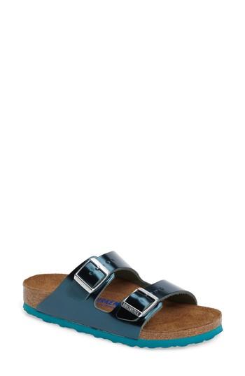 Women's Birkenstock 'arizona' Soft Footbed Sandal -9.5us / 40eu D - Blue/green