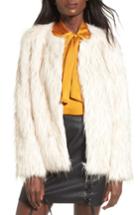 Women's Lost + Wander Aurora Faux Fur Jacket - Ivory