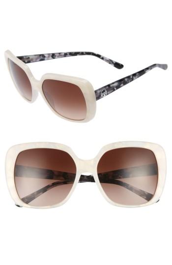 Women's Tory Burch 57mm Gradient Sunglasses - Ivory