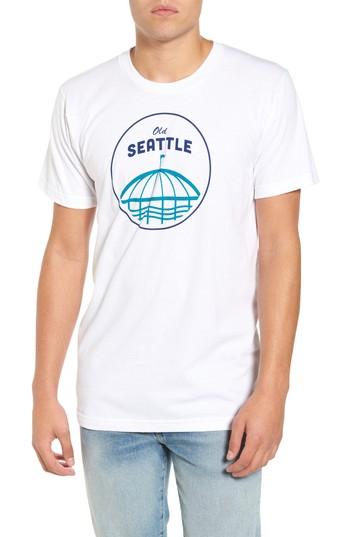 Men's Casual Industrees Old Seattle Graphic T-shirt - White