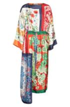 Women's Gucci Patchwork Print Asymmetrical Silk Dress Us / 42 It - Blue