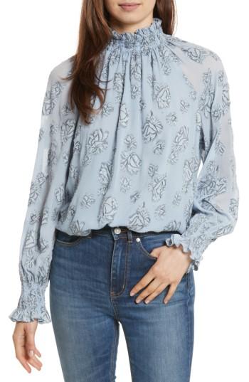 Women's Rebecca Taylor Rose Metallic Top - Blue