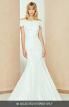 Women's Nouvelle Amsale Isa Off The Shoulder Mermaid Gown, Size In Store Only - White