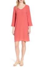 Women's Eileen Fisher V-neck Shift Dress, Size - Orange