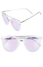 Women's Bp. 58mm Colored Round Sunglasses - Clear/ Purple