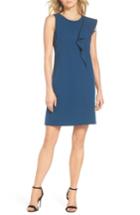 Women's Vince Camuto Ruffle Crepe A-line Dress - Blue