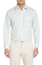 Men's Nordstrom Men's Shop Traditional Fit Non-iron Check Dress Shirt 32/33 - Green