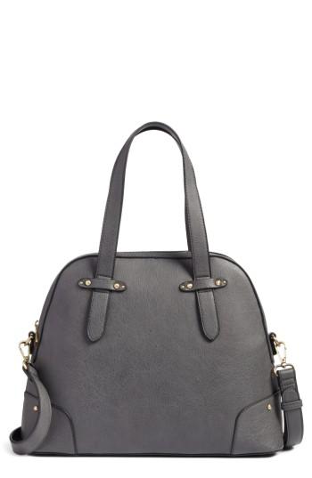 Sole Society Christie Faux Leather Satchel - Grey