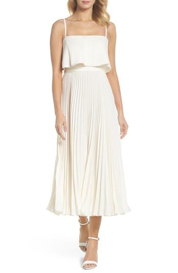 Women's Jill Jill Stuart Pleated Midi Dress - Beige