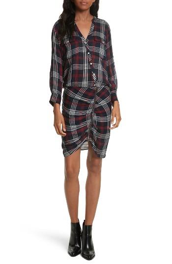 Women's Veronica Beard Emory Ruched Cargo Shirtdress