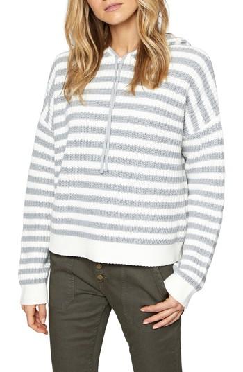 Petite Women's Sanctuary Harlowe Stripe Hoodie, Size P - Ivory