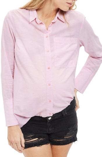 Women's Topshop Zayn Split Back Maternity Shirt