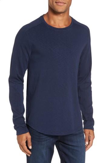 Men's W.r.k Douglas Slub Long Sleeve T-shirt - Blue
