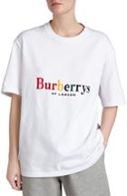 Women's Burberry Rainbow Logo Tee, Size - White