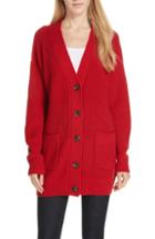 Women's Nicholas Wool Blend Long Cardigan - Red