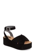 Women's Topshop Whisper Platform Sandal .5us / 38eu - Black
