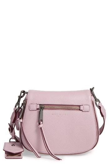 Marc Jacobs Small Recruit Nomad Pebbled Leather Crossbody Bag - Purple