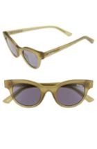 Women's #quayxkylie Starstruck 48mm Cat Eye Sunglasses - Olive Smoke