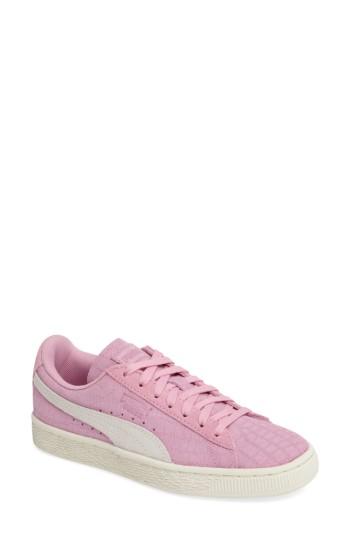 Women's Puma Suede Classic Embossed Sneaker .5 M - Pink