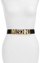 Women's Moschino Logo Plate Belt