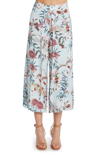 Women's Willow & Clay Print Layered Culottes - Blue