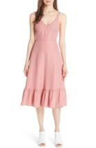 Women's Rebecca Taylor Sleeveless Ruffle Hem Slipdress - Pink