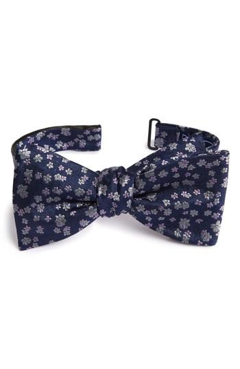 Men's The Tie Bar Free Fall Floral Silk Bow Tie, Size - Purple