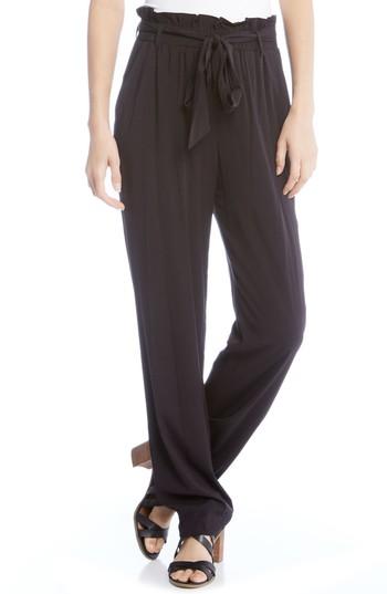 Women's Karen Kane Paperbag Waist Pants - Black