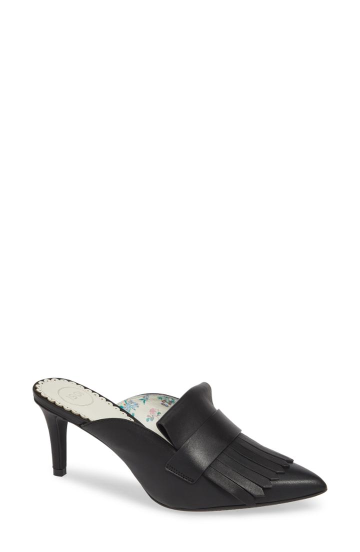 Women's 1901 Reed Kiltie Heeled Mule .5 M - Black