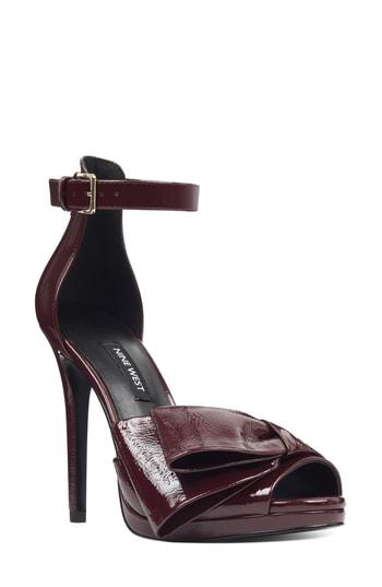 Women's Nine West Bellen Ankle Strap Sandal M - Red