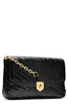 Cole Haan Genevieve Woven Leather Clutch - Black