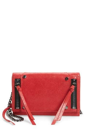 Botkier Vanderbilt Leather Wallet On A Chain - Red
