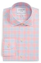 Men's Ledbury Knollcrest Slim Fit Plaid Dress Shirt .5 - Pink