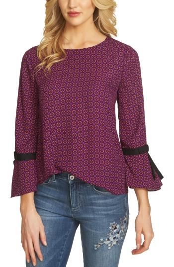 Women's Cece Mayfair Tie Bell Sleeve Blouse - Pink