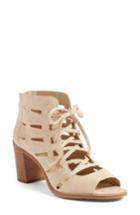 Women's Vince Camuto Tressa Perforated Lace-up Sandal .5 M - Beige