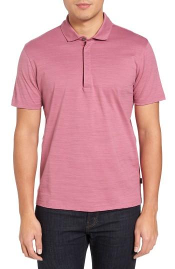 Men's Boss 'pressler' Fit Polo, Size Xxx-large - Pink
