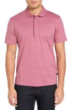 Men's Boss 'pressler' Fit Polo, Size Xxx-large - Pink