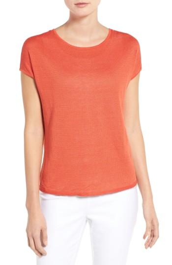 Petite Women's Nic+zoe Everyday Tissue Weight Tee, Size P - Red